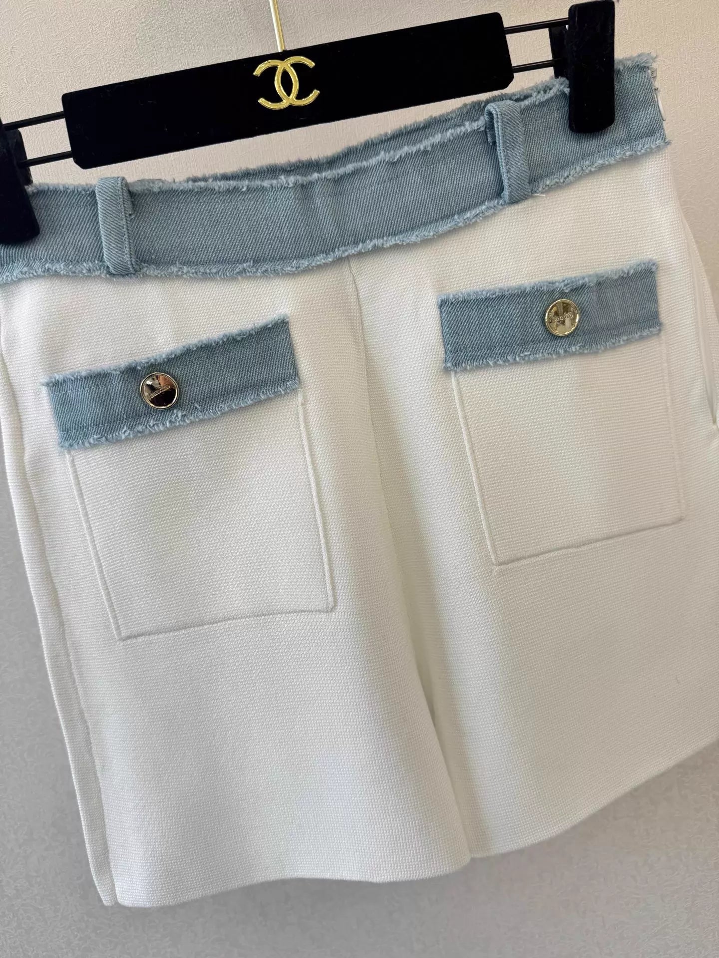 Patchwork Denim Shorts