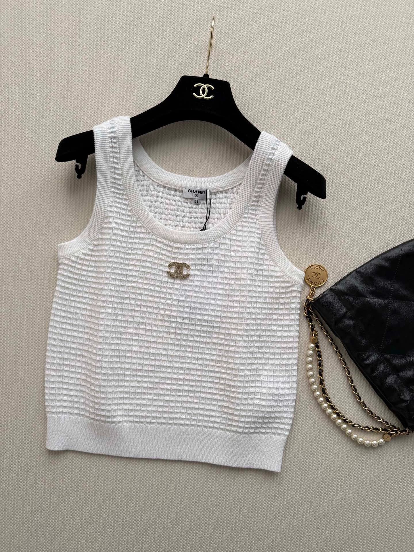 26ss Logo knitted vest