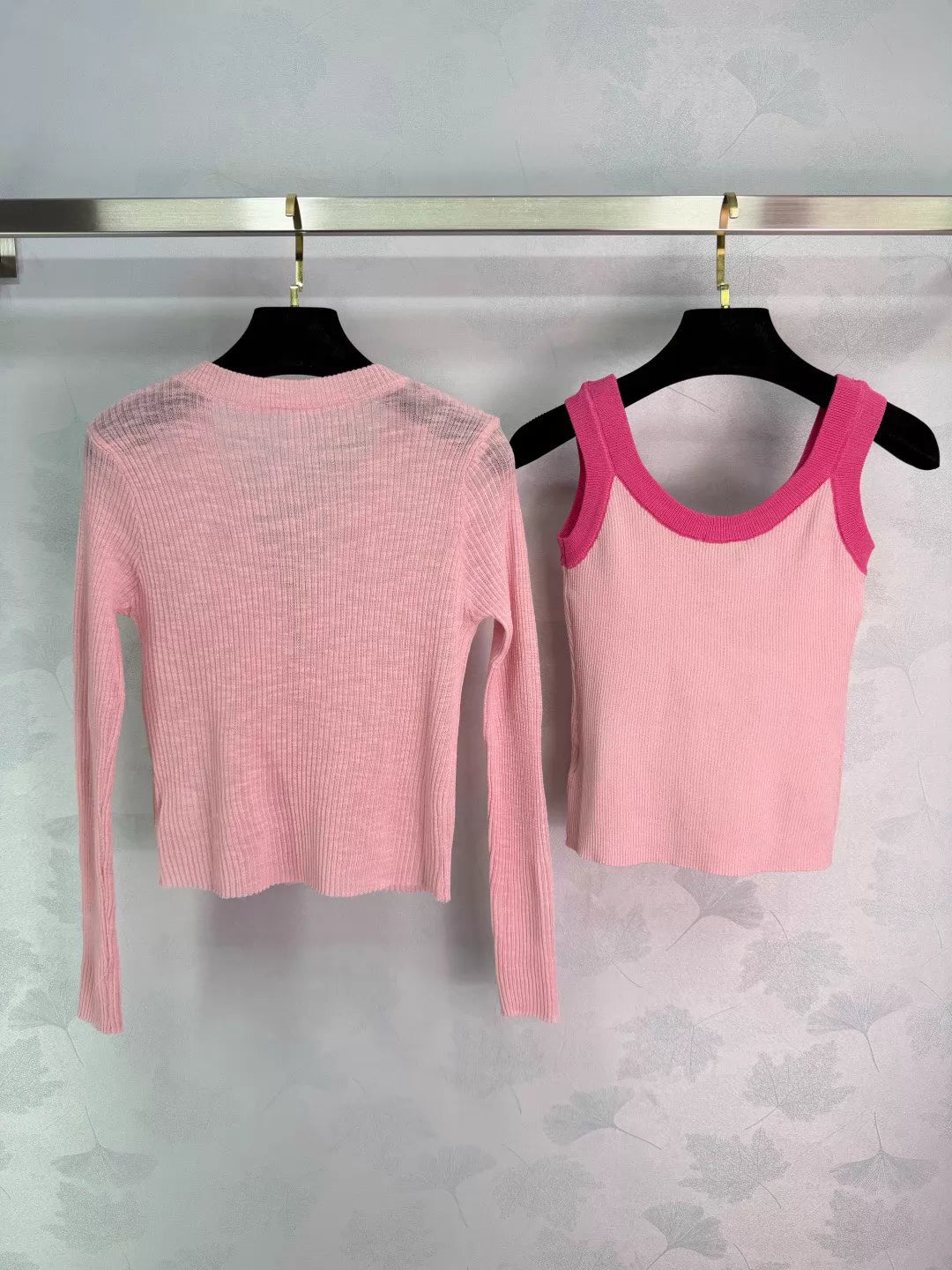 26ss Knit Cardigan and Vest Two-Piece Set