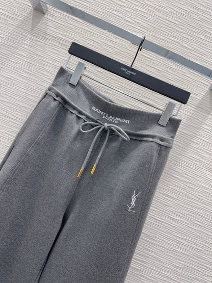 26Casual Trousers with Embroidered Logo and Drawstring