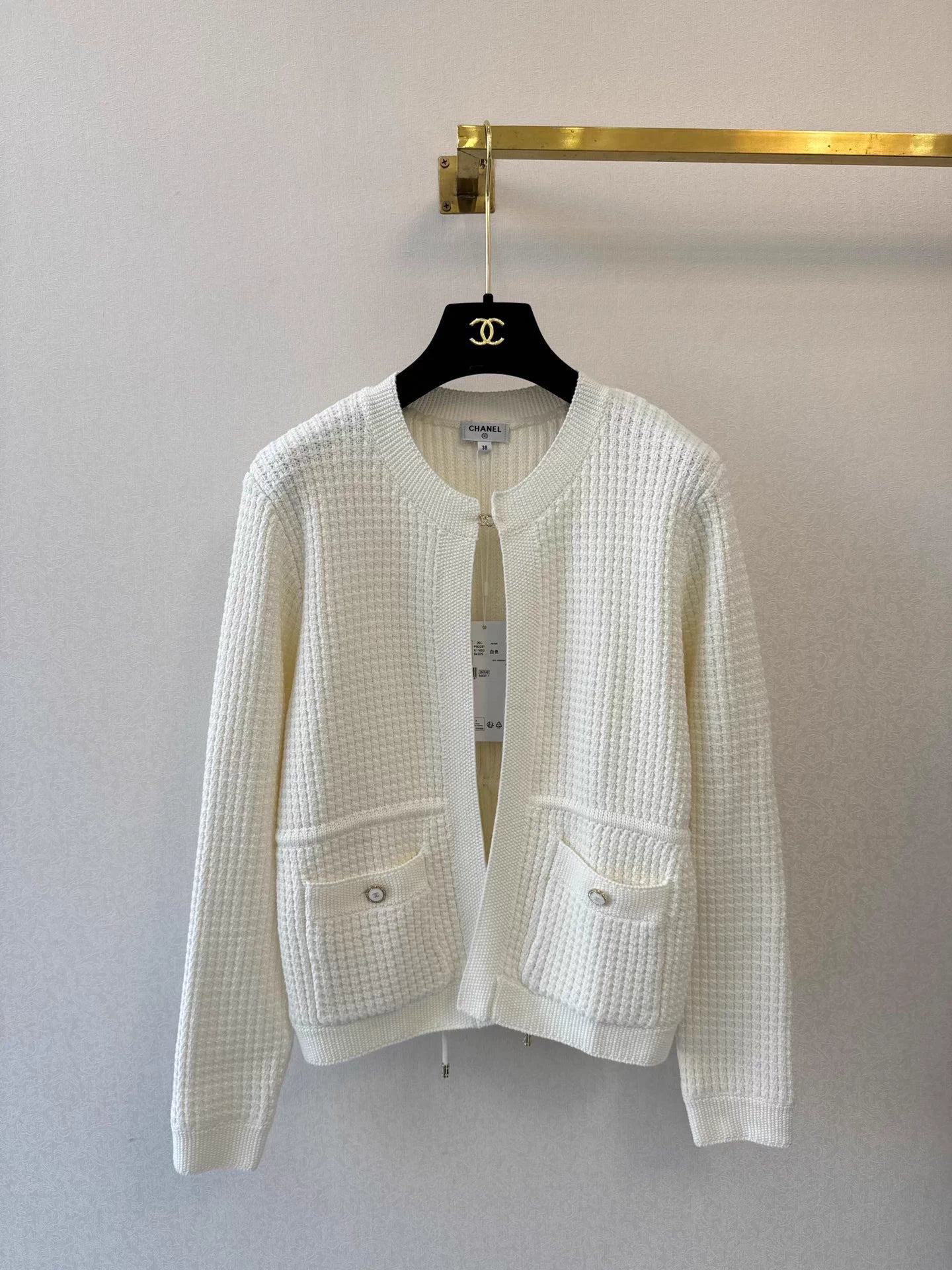 Jacquard knit cardigan