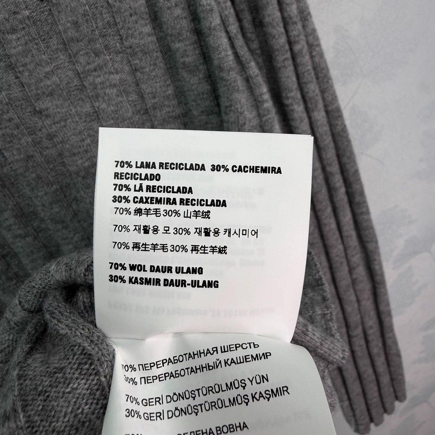 V-neck cashmere sweater.