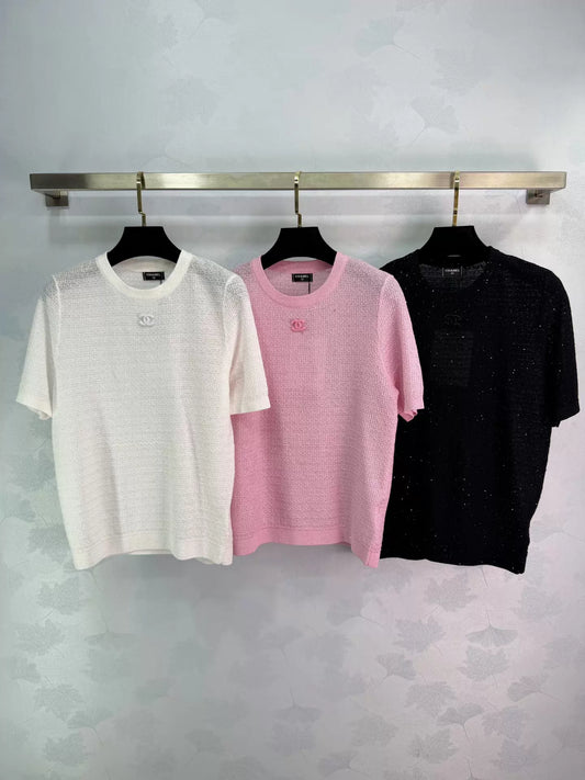 26ss Shimmery Knit T-Shirt