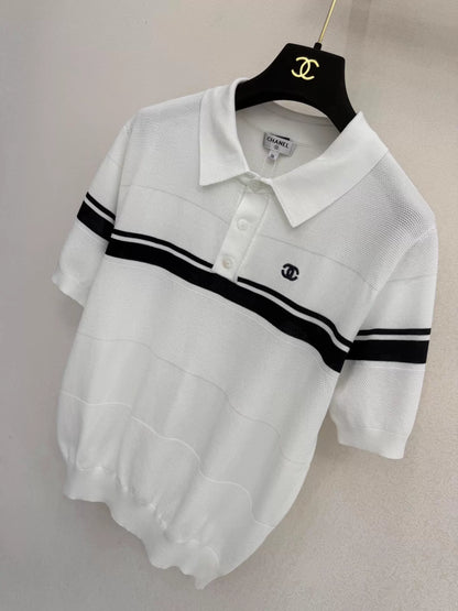 26ss Striped POLO Knit Sweater