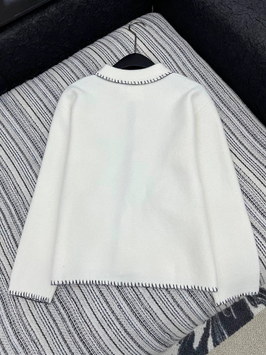 25fw Color blocking hook edge lapel jacket