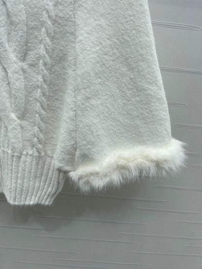 White high necked sweater