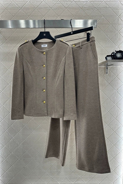 Round neck suit and dress set