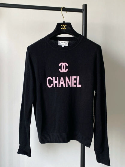 25fw Letter round neck sweater