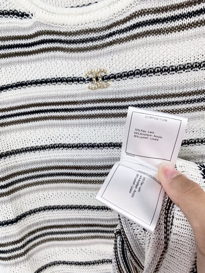 26ss Striped knit T-shirt