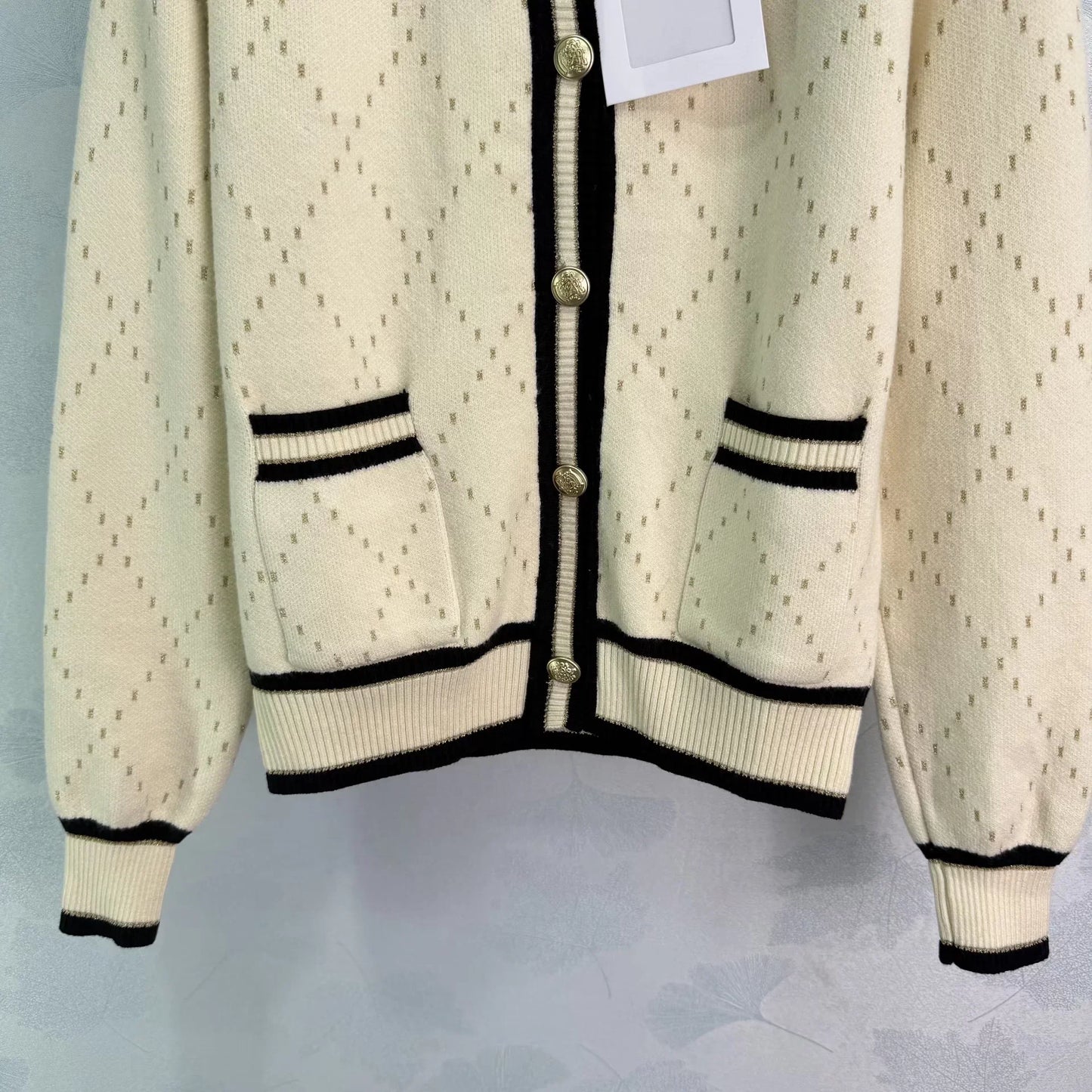 Diamond Pattern Knit Cardigan