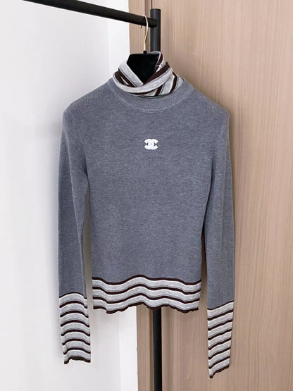High neck long sleeved shirt