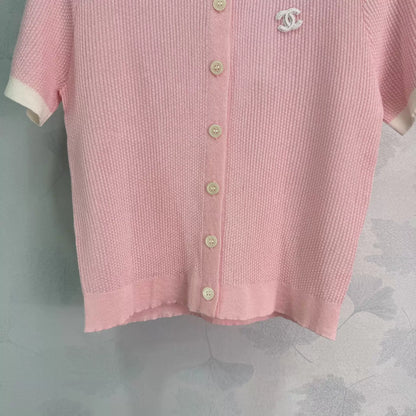 Knitted Short-Sleeve Top