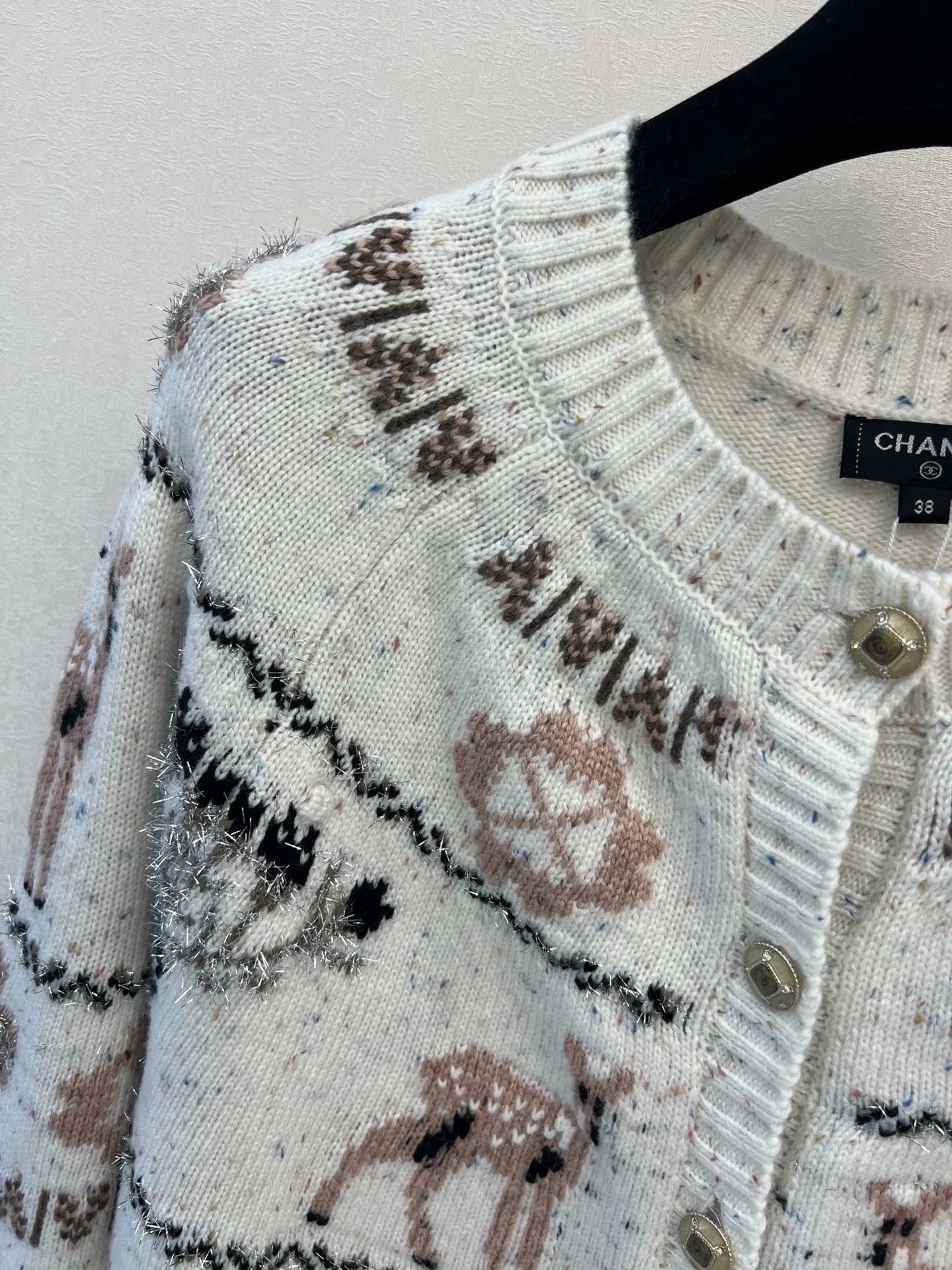 Deer knitted cardigan