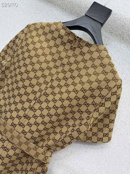 26ss Jacquard short-sleeved dress