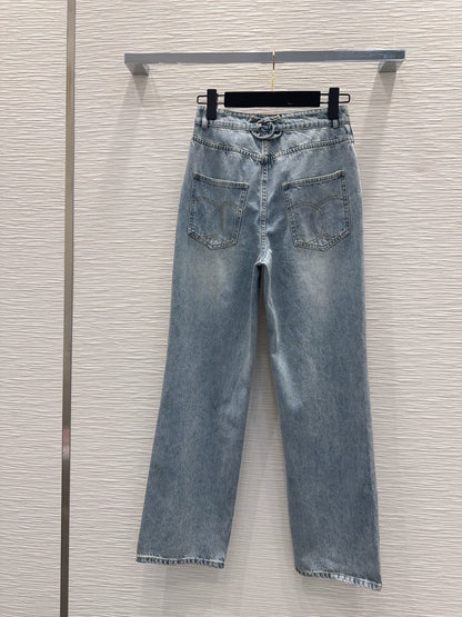 26ss Logo button jeans
