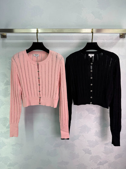 26ss Ribbed Knit Cardigan