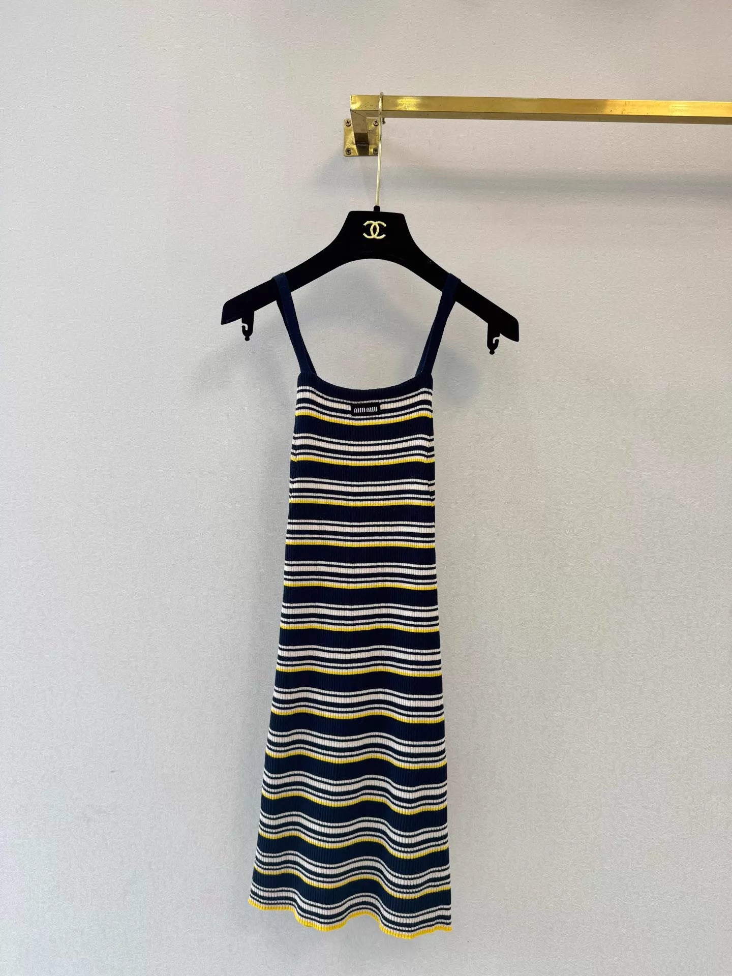 Striped Knit Slip Dress