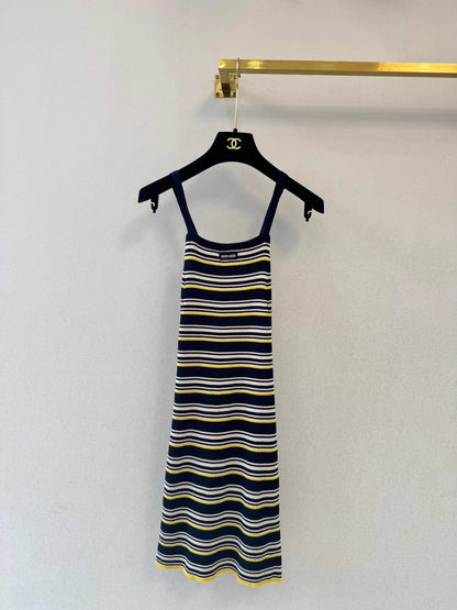 Striped Knit Slip Dress