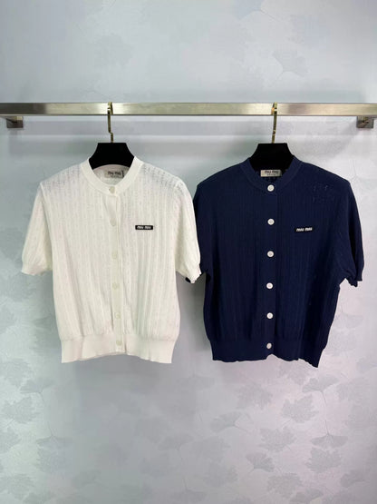 Openwork Knit T-shirt