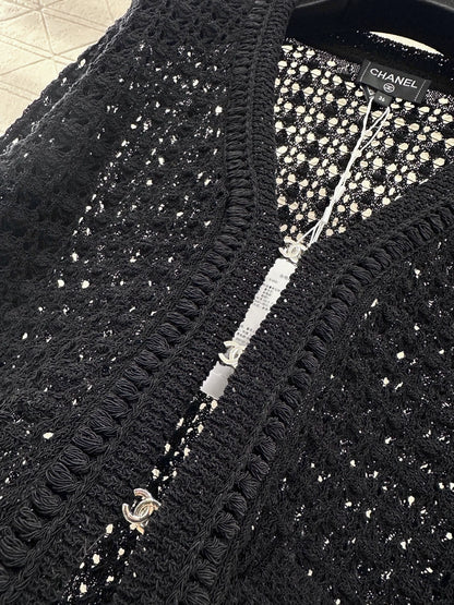 Openwork Short Knit Cardigan