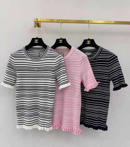 26ss Striped Knit T-Shirt