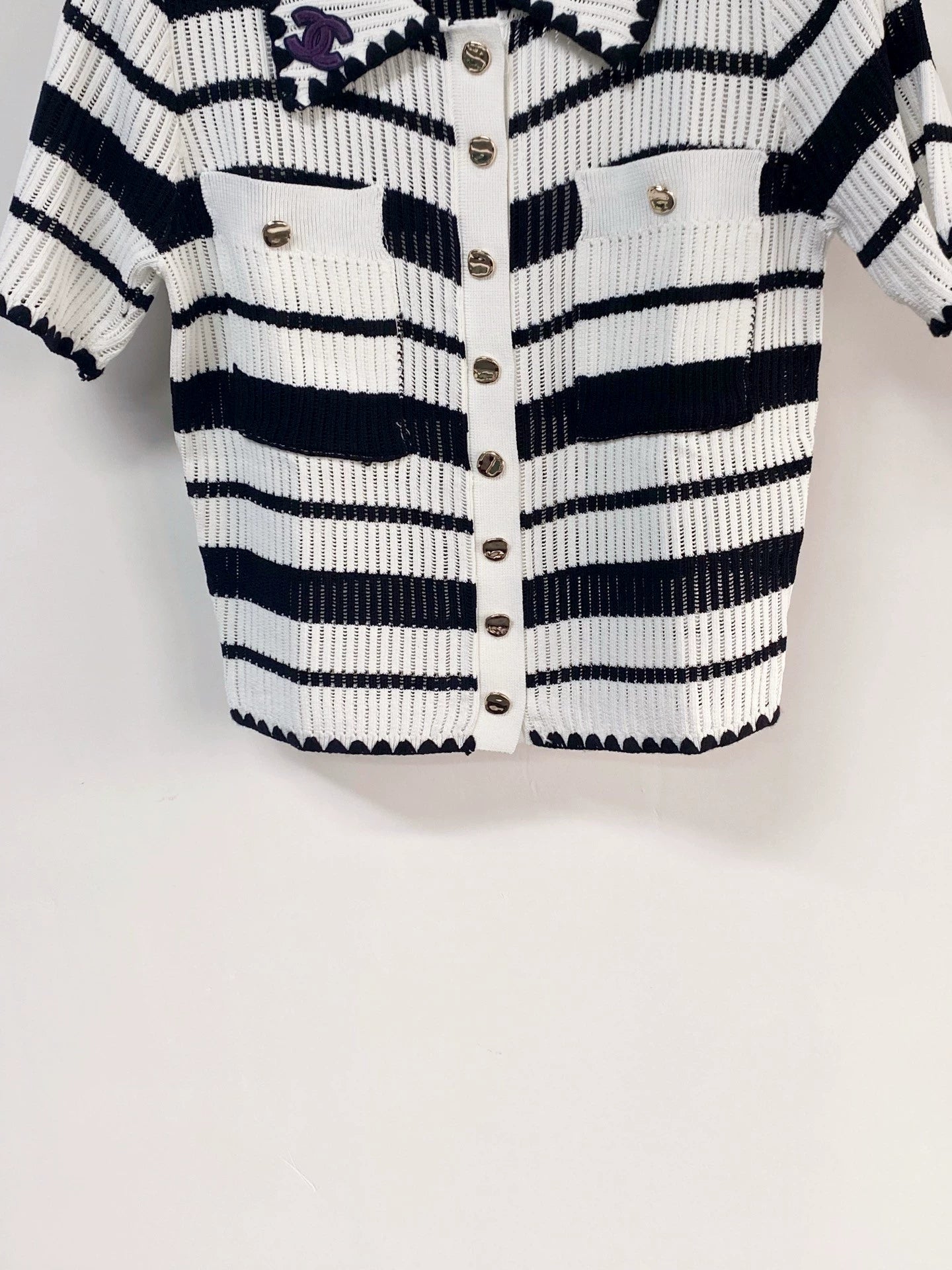26ss Striped short-sleeved shirt
