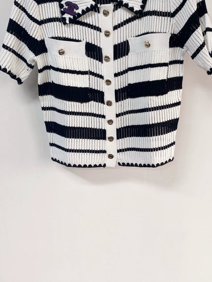 26ss Striped short-sleeved shirt