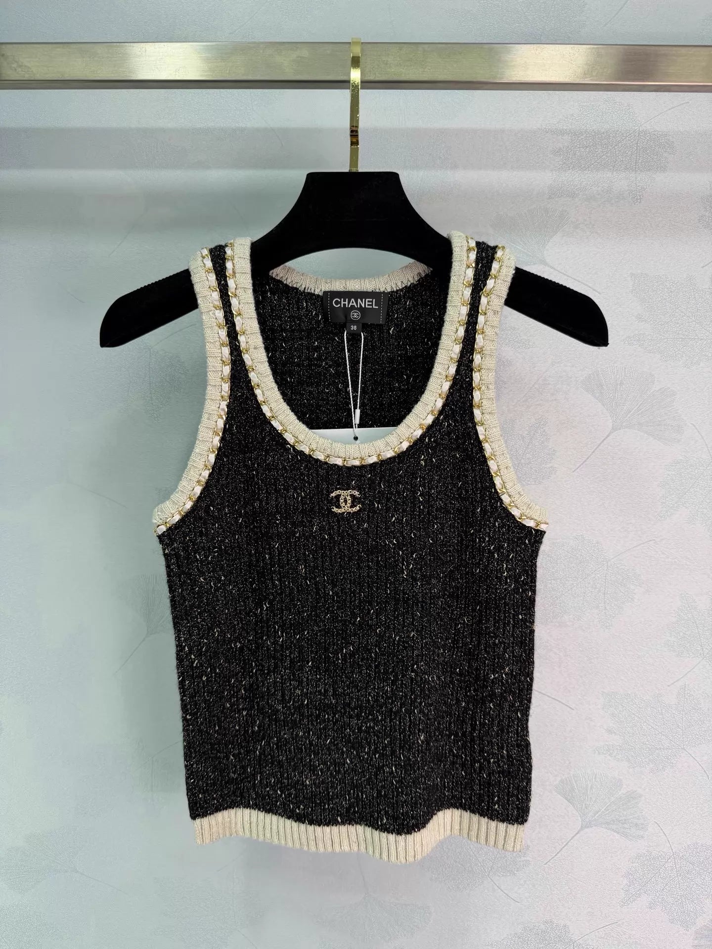 Black tweed blend vest