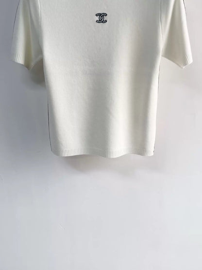26ss Logo Embroidered Knit T-shirt