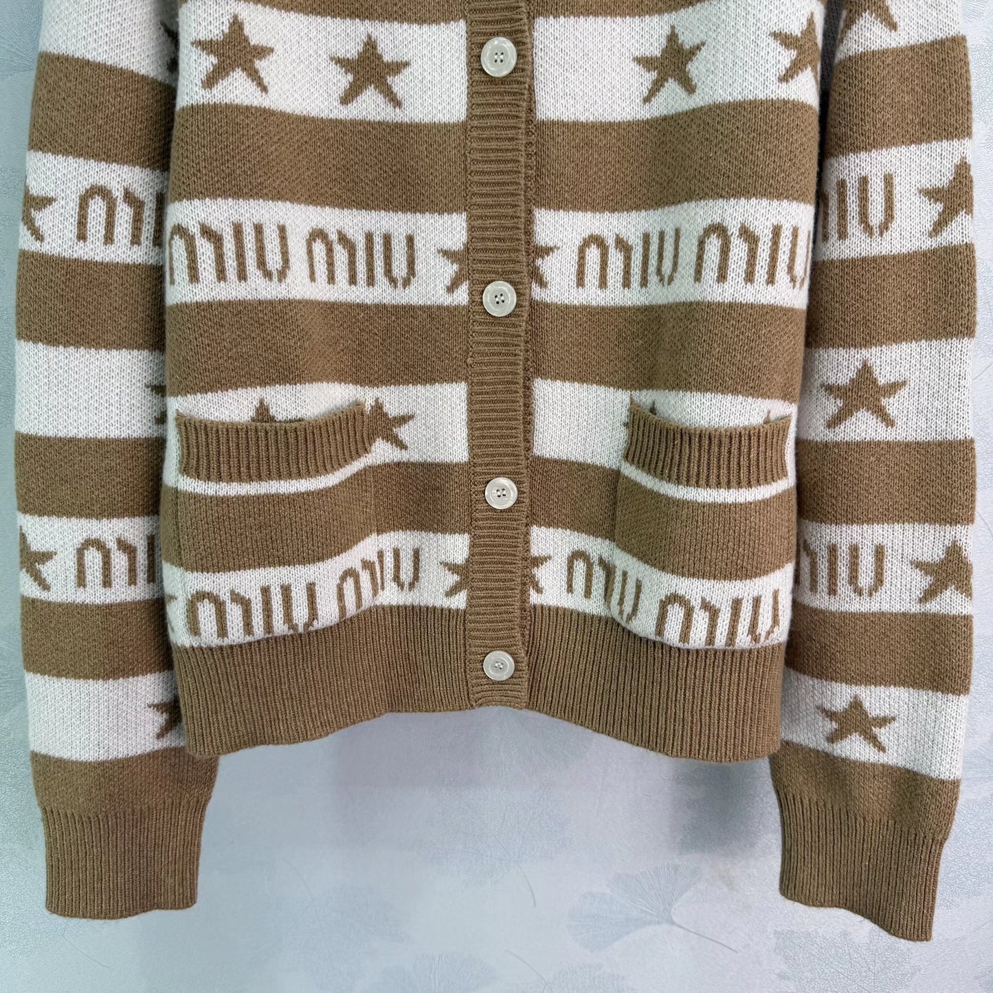 This striped knit cardigan