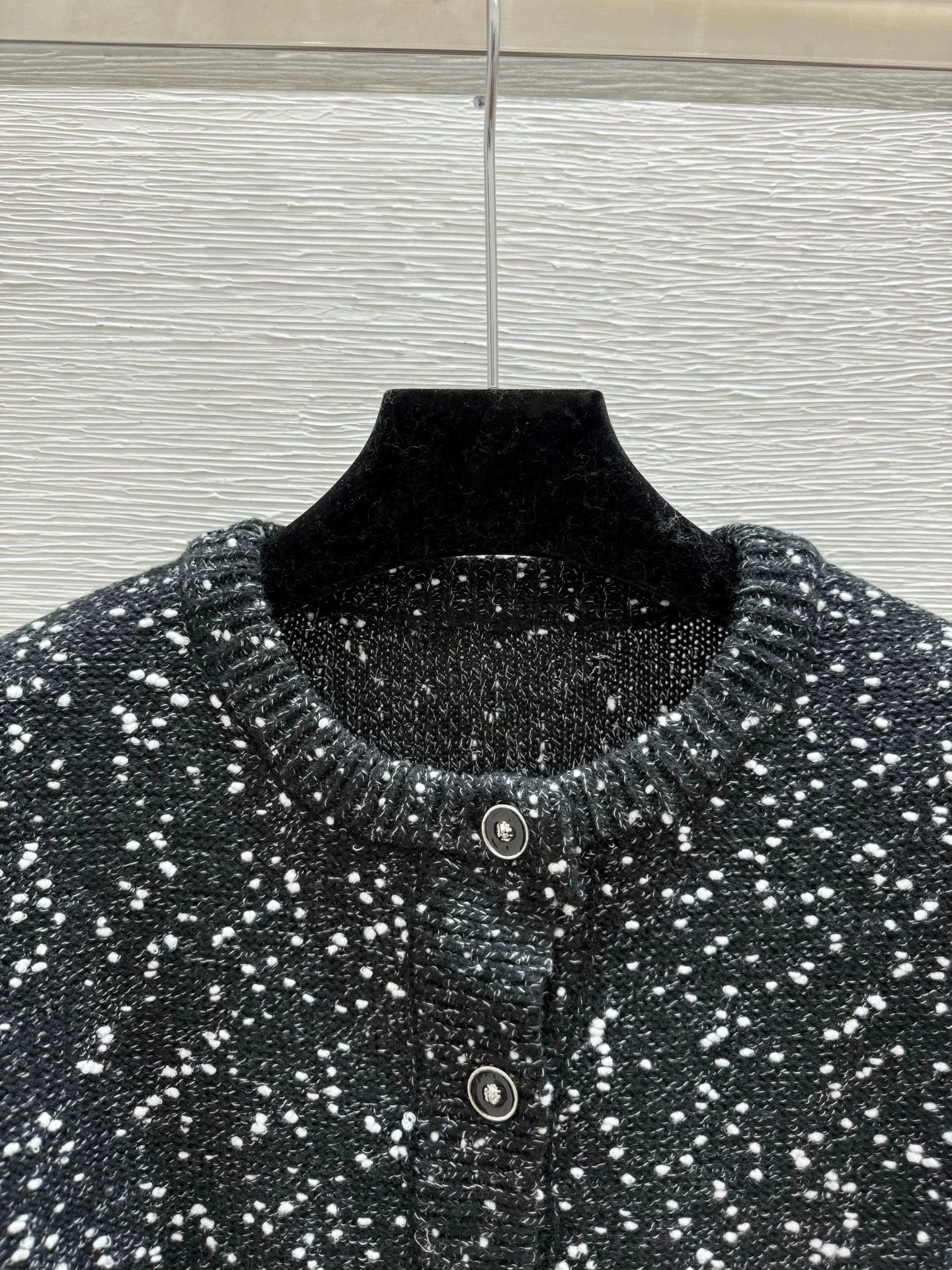 25fw Polka dot knitted dress