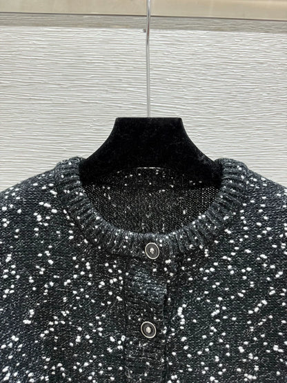 25fw Polka dot knitted dress