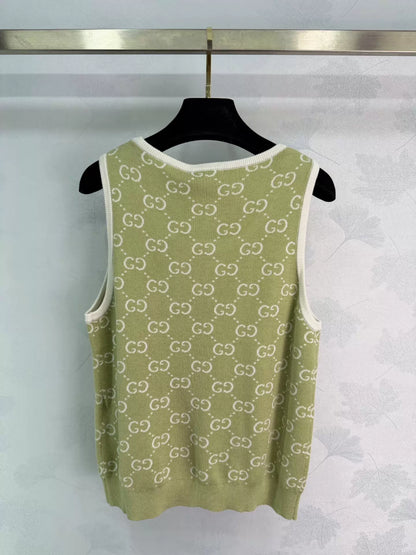 26ss Jacquard Knit Vest
