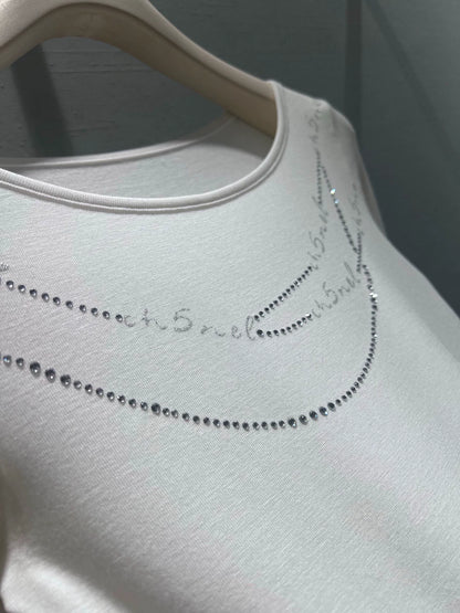 Rhinestone Long-Sleeve Top