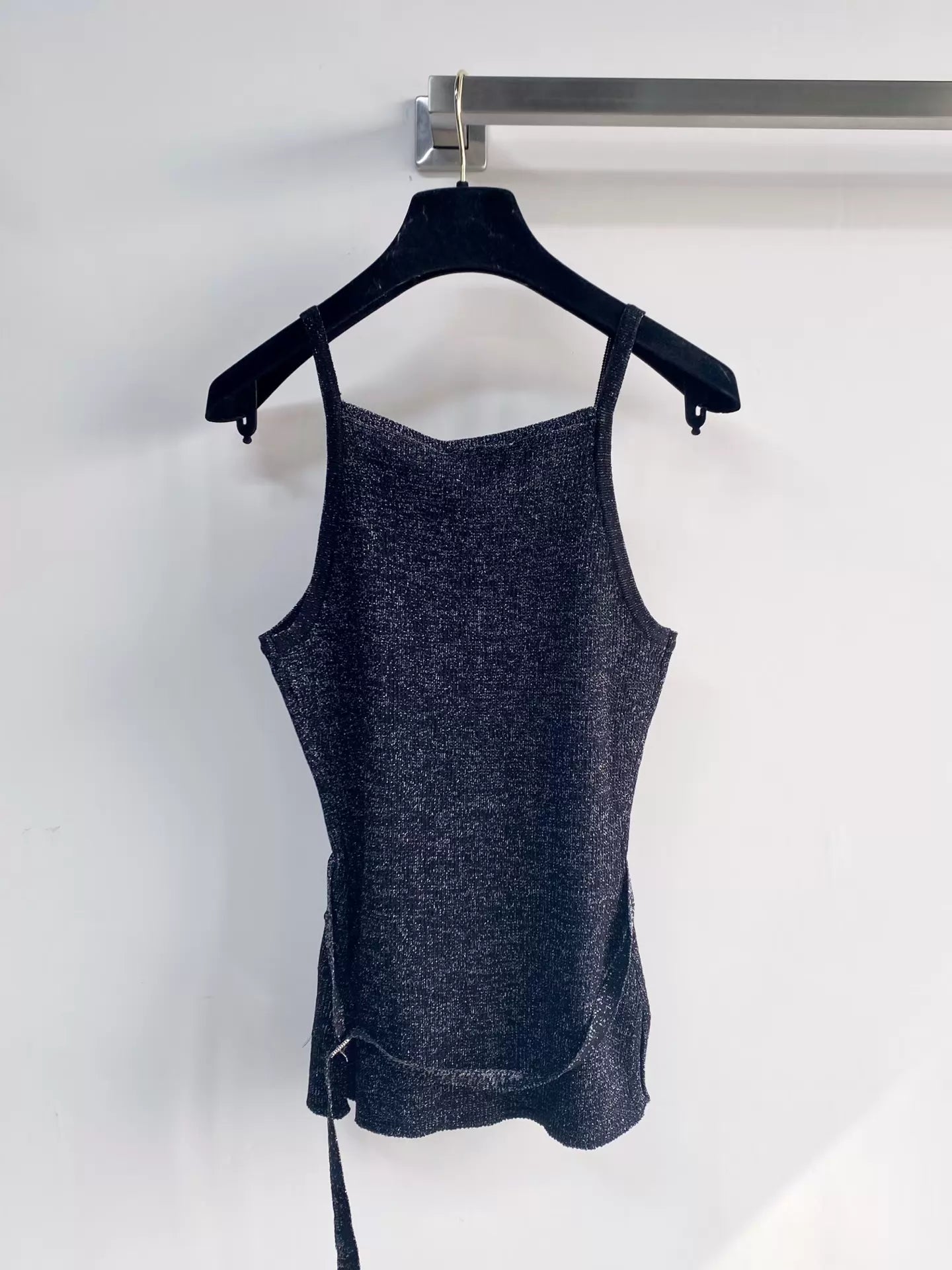 26ss Beaded Strap Logo Knitted Camisole