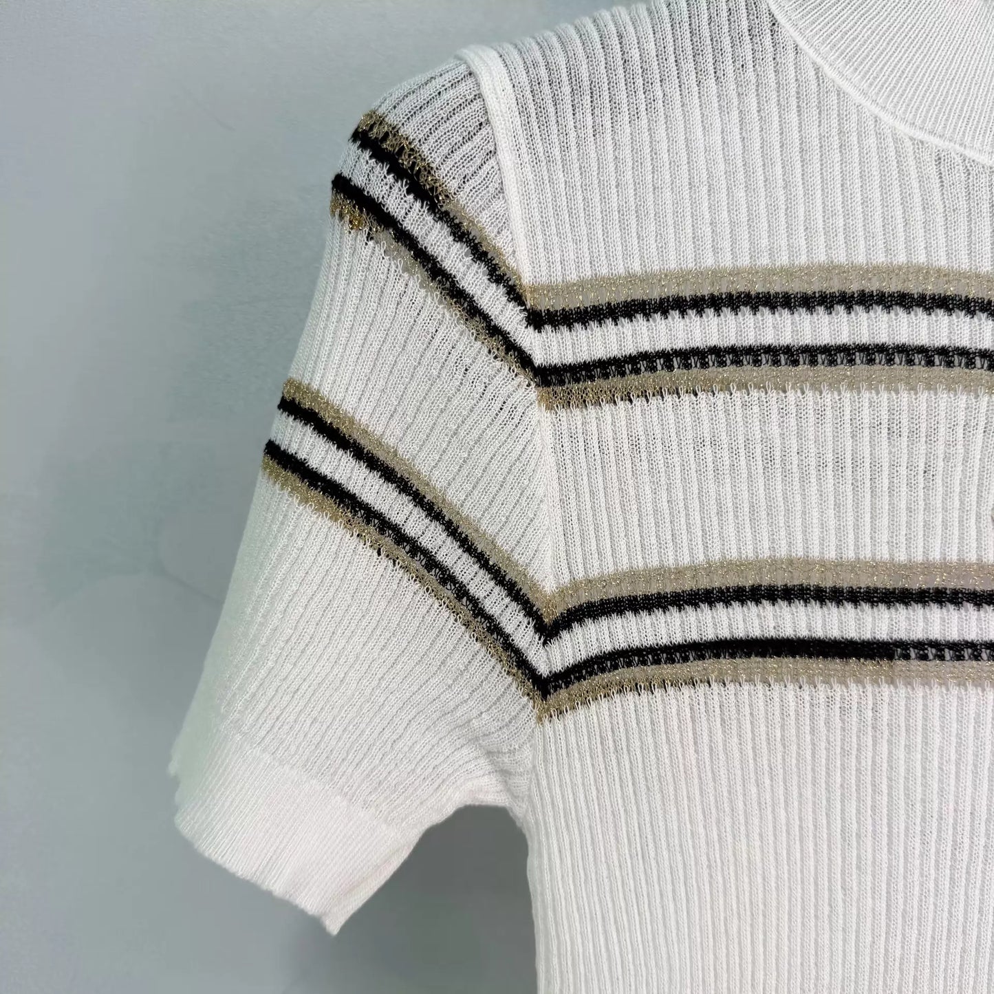 26ss Embroidered Knit T-shirt
