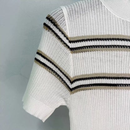 26ss Embroidered Knit T-shirt