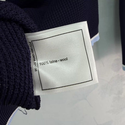 Preppy Style Color-Blocked Knit Set
