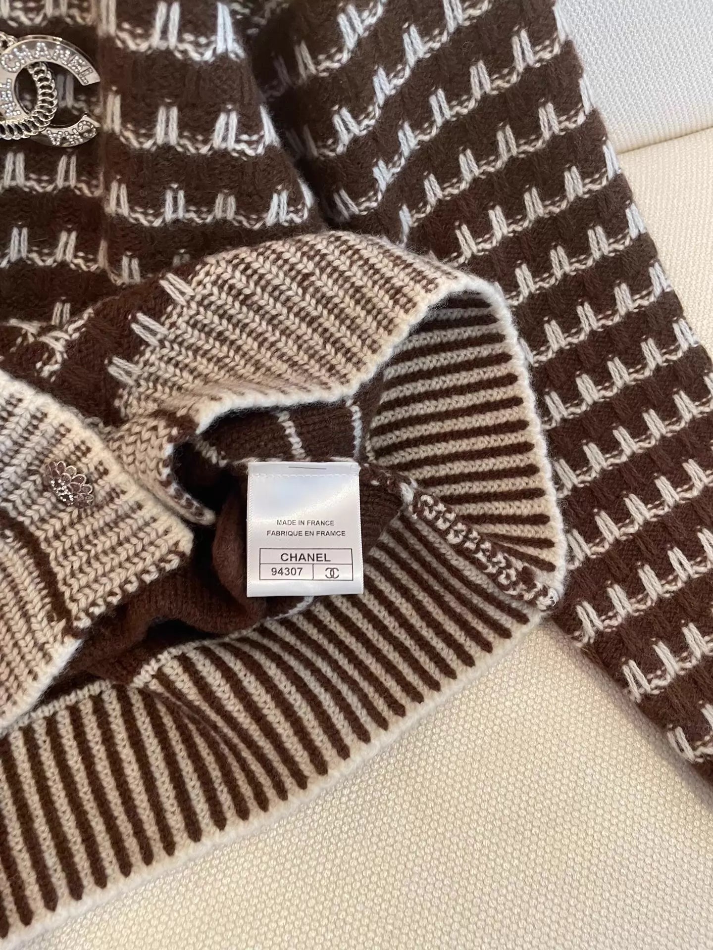 V-neck wool cardigan