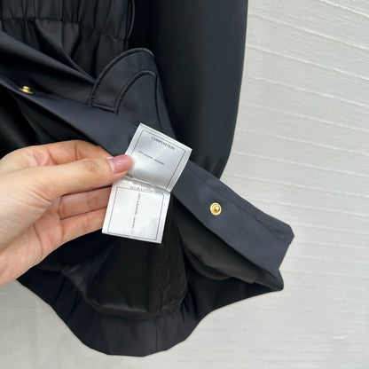 26ss Ruffled Hooded Nylon Jacket