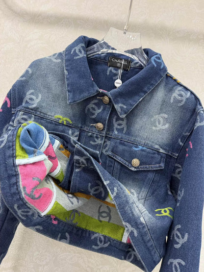 Jacquard Denim Jacket