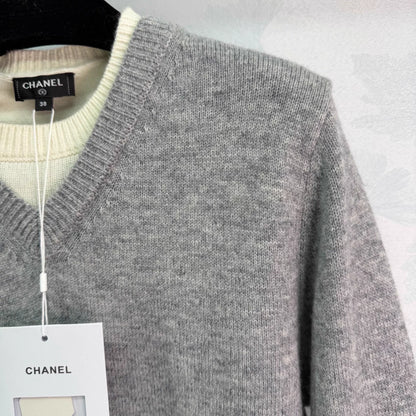 Layered V-neck sweater