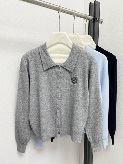 25fw Collar knit cardigan