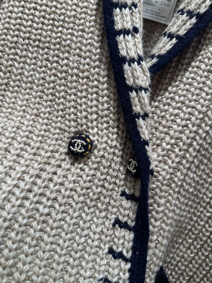Double breasted sweater jacket