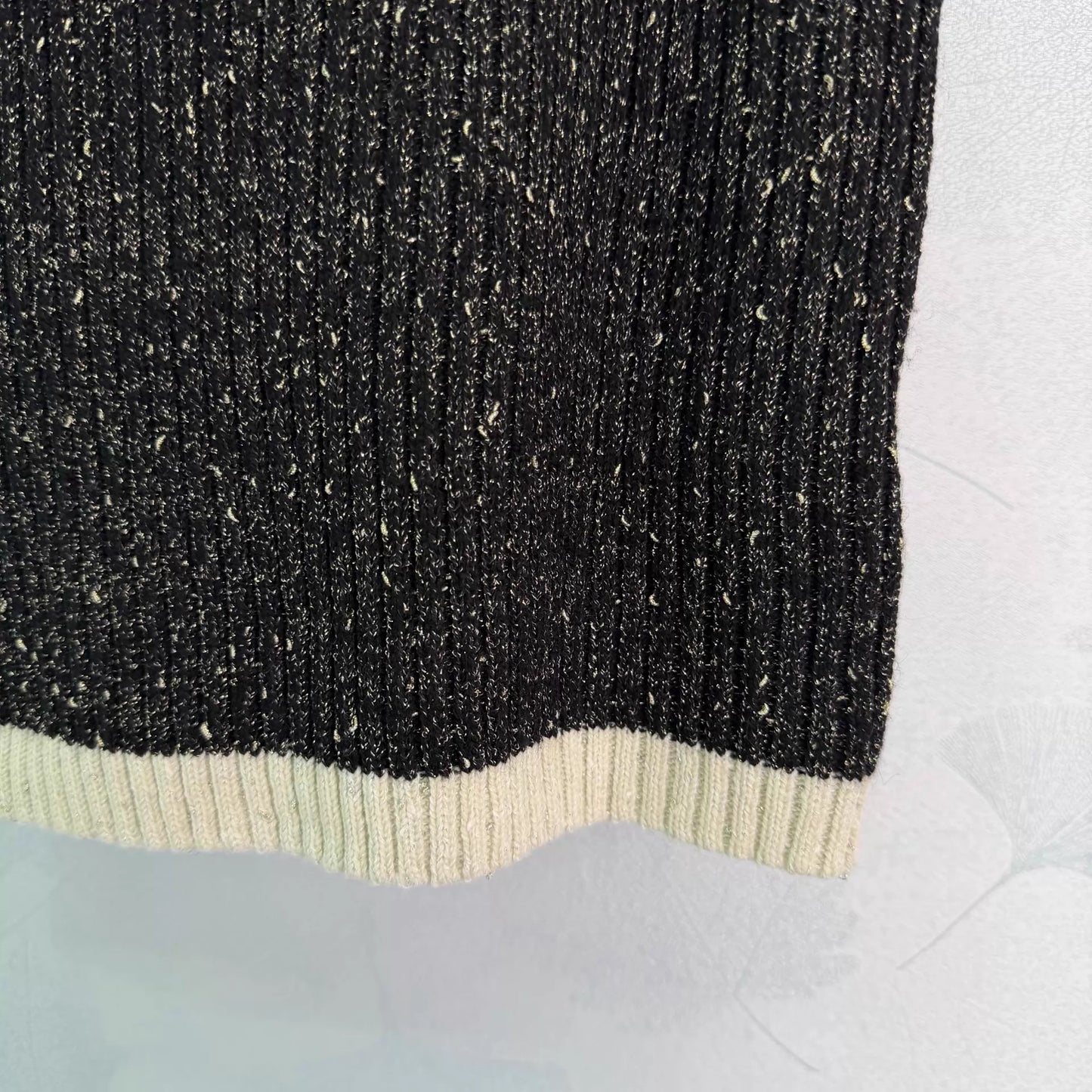 Black tweed blend vest