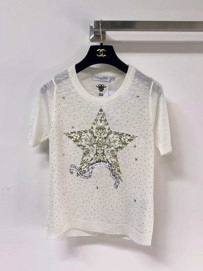 26ss Star Embroidery T-Shirt
