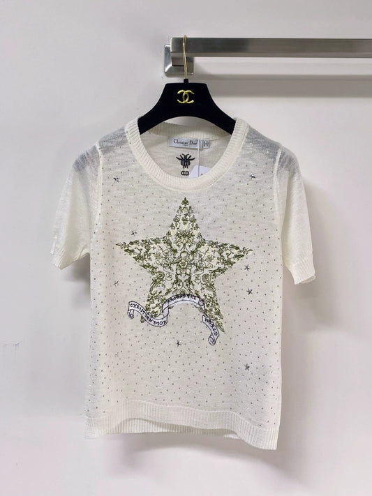 26ss Star Embroidery T-Shirt