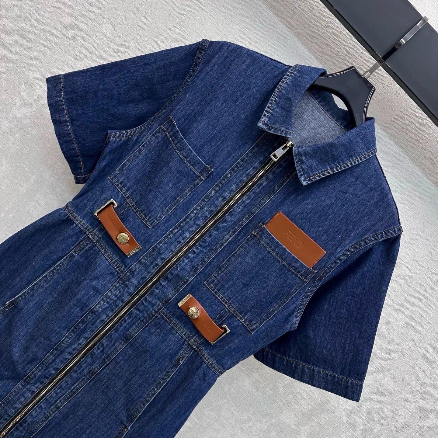 Fendi/26New ArrivalPaneled Denim Dress