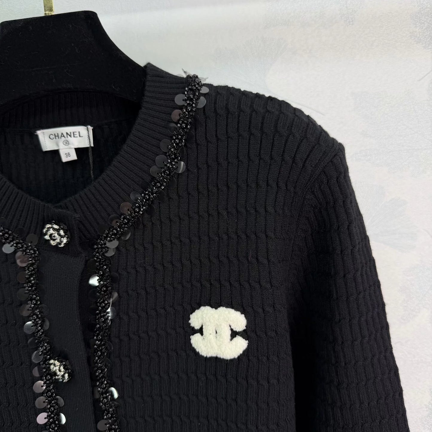 Sequined Knit Cardigan