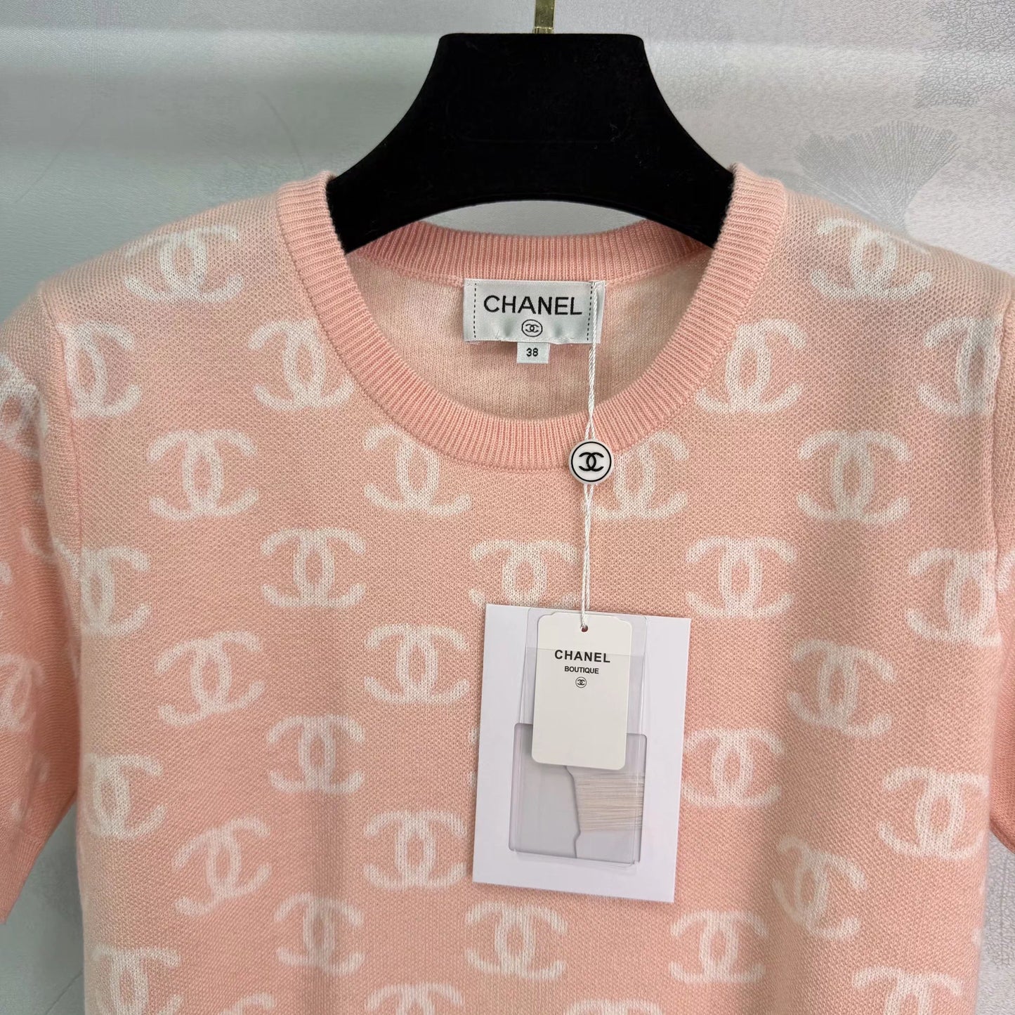 Double C Knit Short-Sleeve T-Shirt